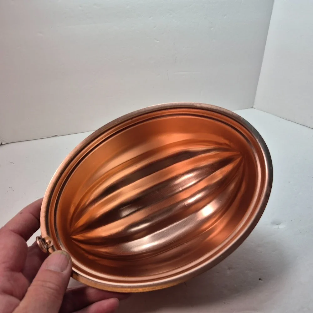 Copper Colored Aluminum Jello/Cake Molds Lot of 4 Grapes Shell Melon 8